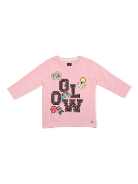 

Allen Solly Junior Girls Pink Sequinned Round Neck T-shirt
