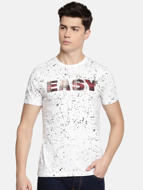 

Being Human Clothing Men White & Black Printed Round Neck T-shirt