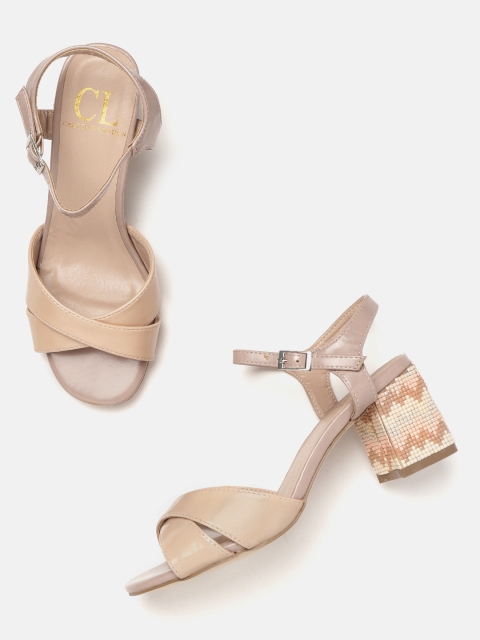 

Carlton London Women Beige Solid Block Heels