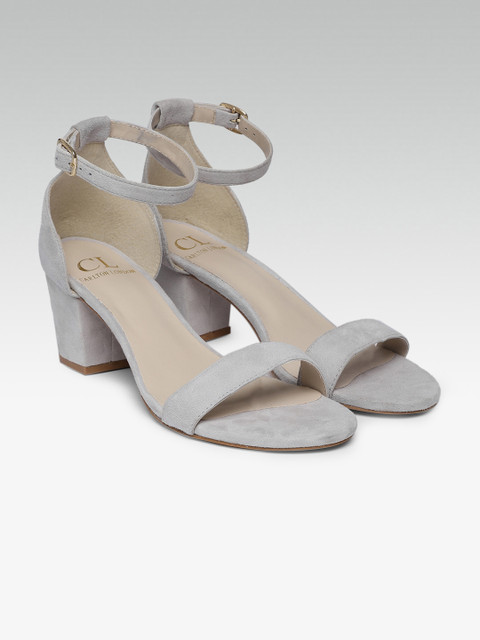 

Carlton London Women Grey Solid Sandals