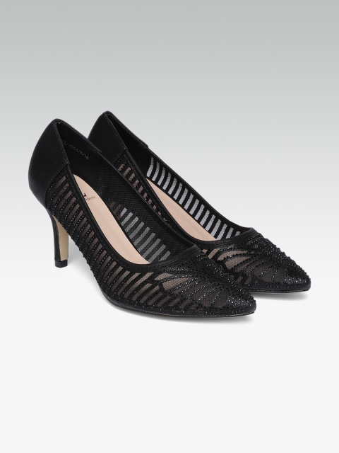 

Carlton London Women Black Embellished Pumps
