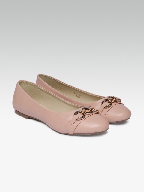 

Carlton London Women Pink Embellished Ballerinas