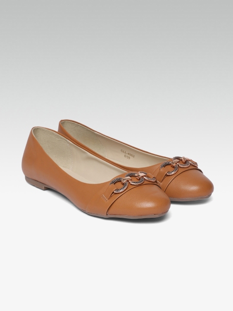 

Carlton London Women Brown Embellished Ballerinas