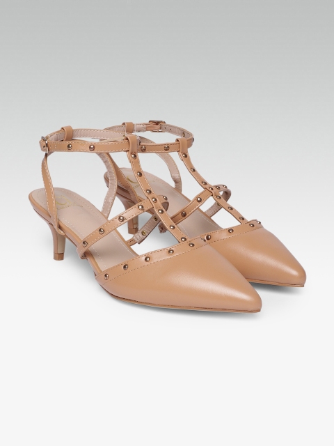 

Carlton London Women Tan Brown Embellished Sandals