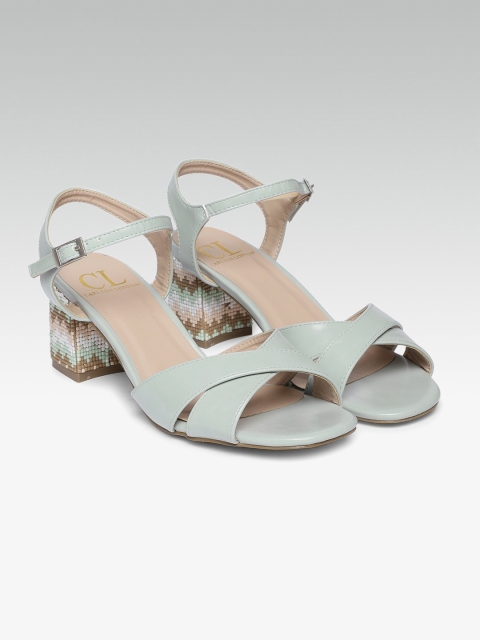 

Carlton London Women Green Solid Sandals