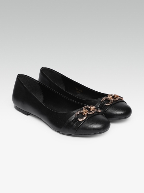 

Carlton London Women Black Embellished Ballerinas