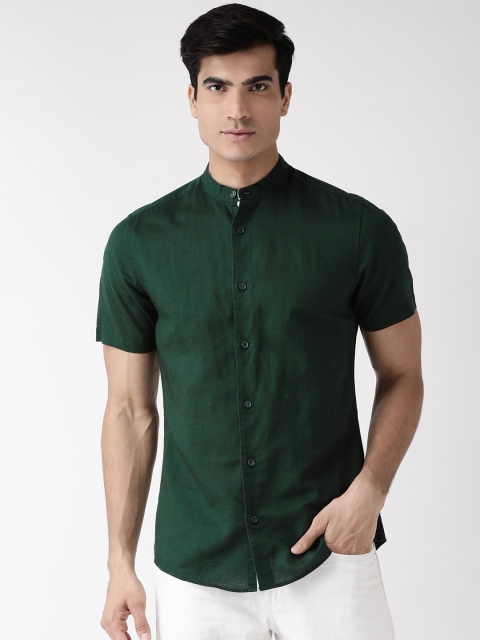 

Marks & Spencer Men Green Slim Fit Solid Casual Shirt