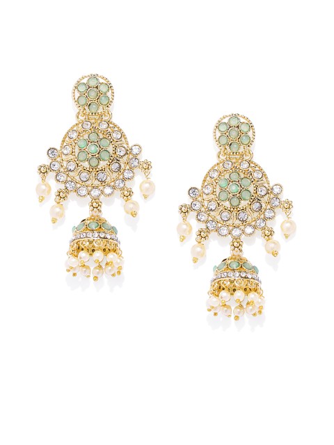 

Kord Store Green Circular Jhumkas