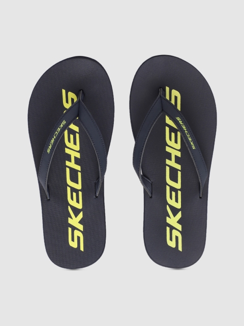 

Skechers Men Navy Blue Printed COURTWALD Thong Flip-Flops