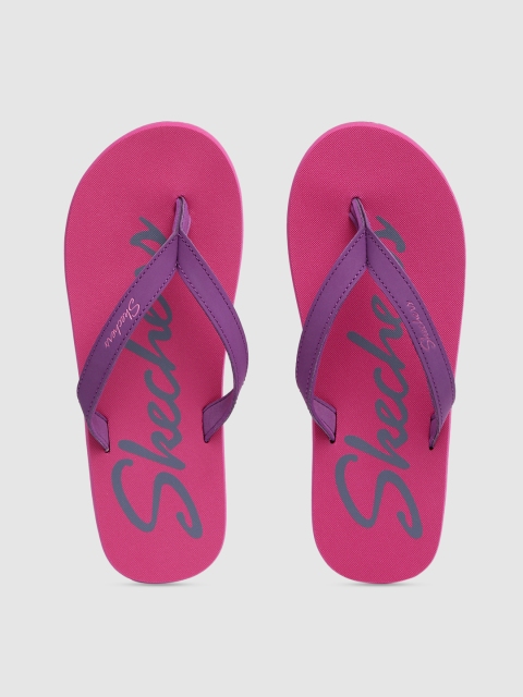 

Skechers Women Purple Printed Thong Flip-Flops