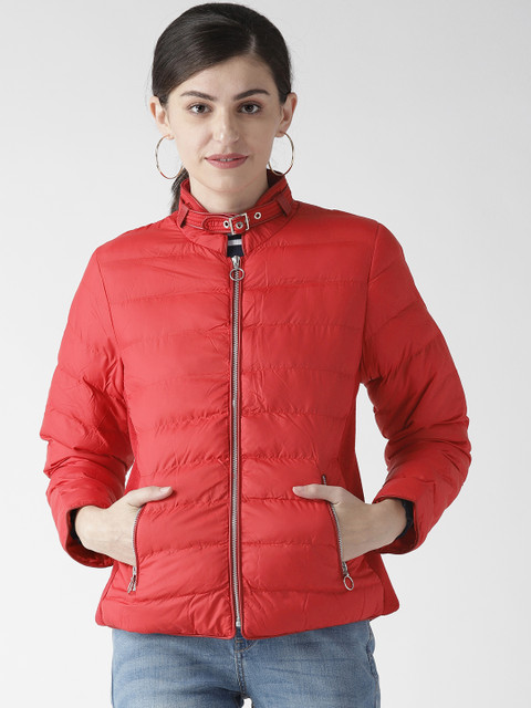

Fort Collins Women Red Solid Padded Jacket