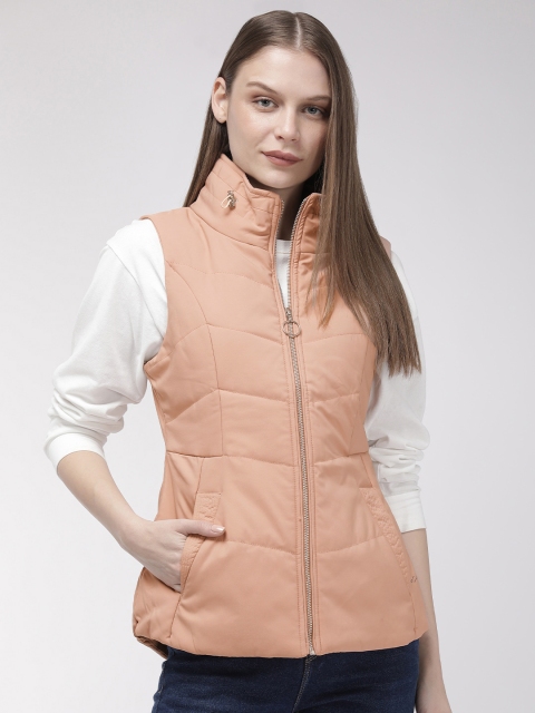 

Fort Collins Women Peach-Coloured Solid Padded Jacket