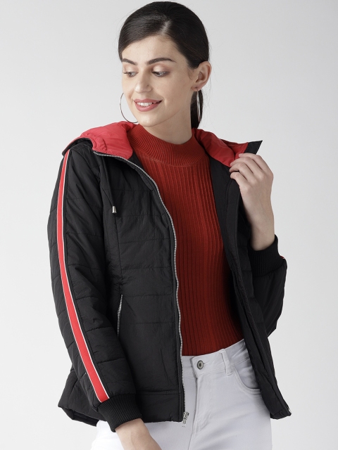 

Fort Collins Women Black Solid Hooded Padded Jacket