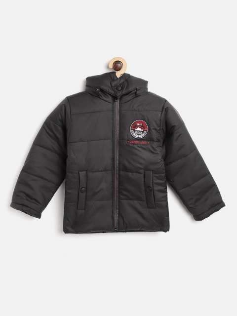 

Okane Boys Black Solid Hooded Padded Jacket