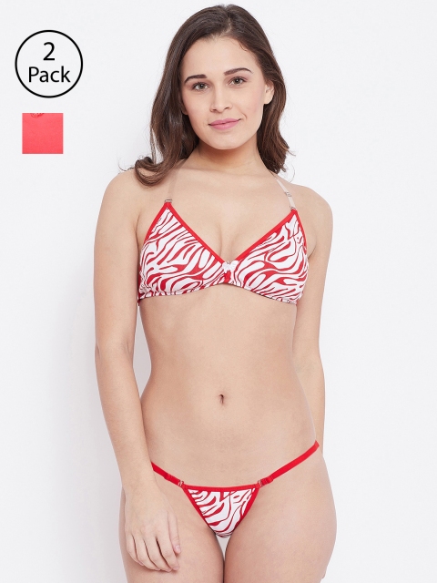 

N-Gal Women Pack of 2 Lingerie Sets 8009685-1-8009611-1, Coral