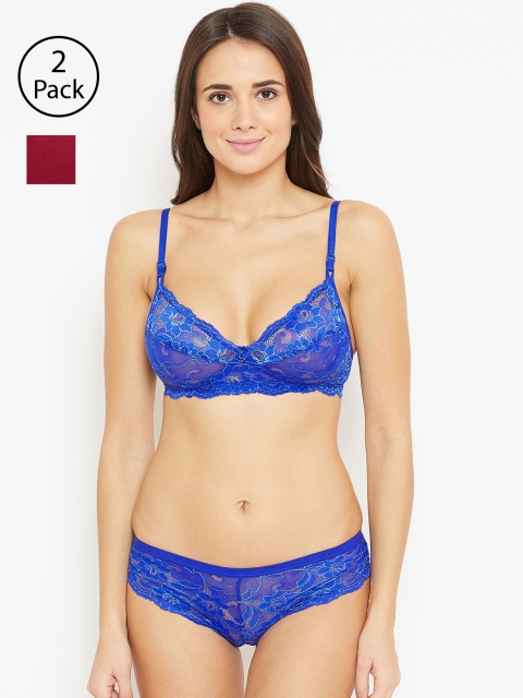 

N-Gal Women Pack of 2 Lingerie Sets, Blue