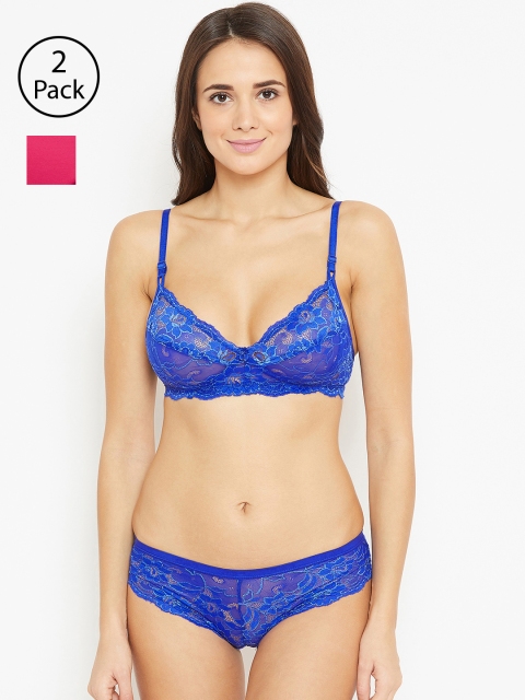

N-Gal Women Pack of 2 Lingerie Sets, Blue