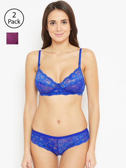

N-Gal Women Pack of 2 Lingerie Set, Blue
