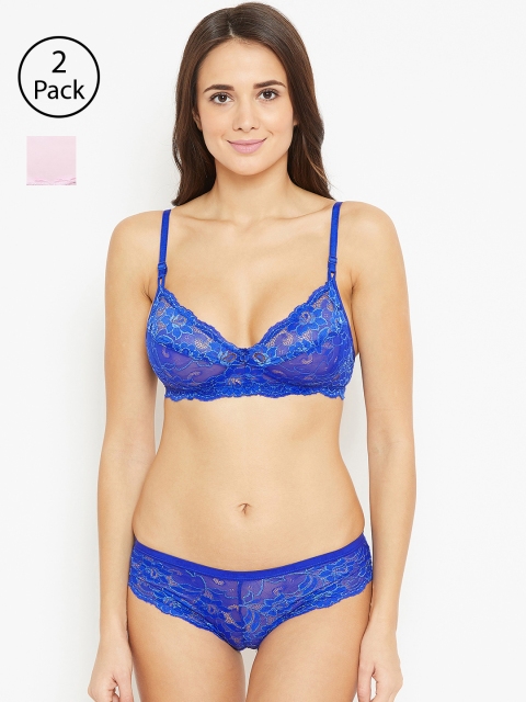 

N-Gal Women Pack of 2 Lingerie Sets, Blue