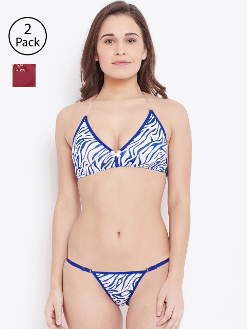 

N-Gal Women Pack of 2 Lingerie Set, Maroon