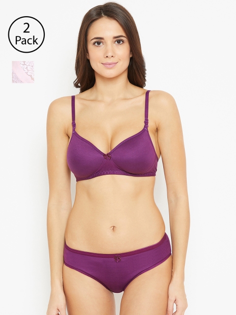 

N-Gal Women Pack of 2 Lingerie Set, Purple