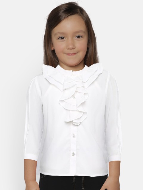 

Peppermint Girls Off-White Solid Shirt Style Top