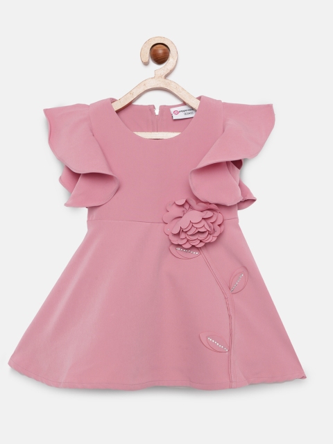 

Peppermint Girls Mauve Solid Fit and Flare Dress