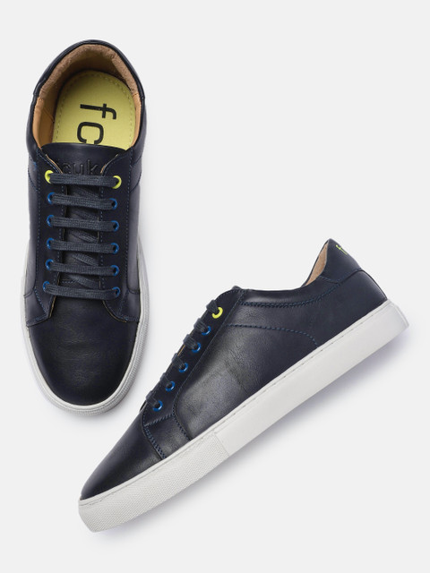 

French Connection Men Navy Blue Sneakers