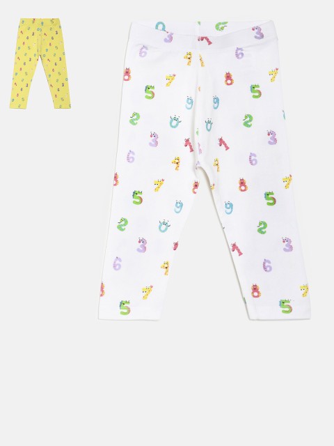 

Juniors By Lifestyle Girls Pack of 2 Printed Leggings, Yellow