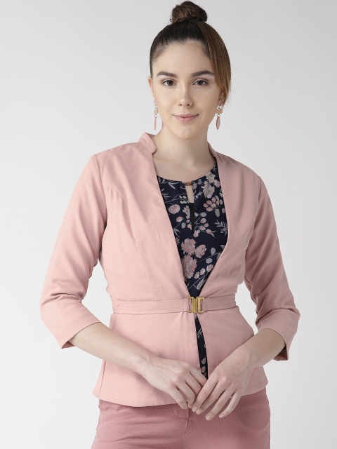 

QUIERO Women Dusty Pink Comfort Fit Solid Casual Blazer
