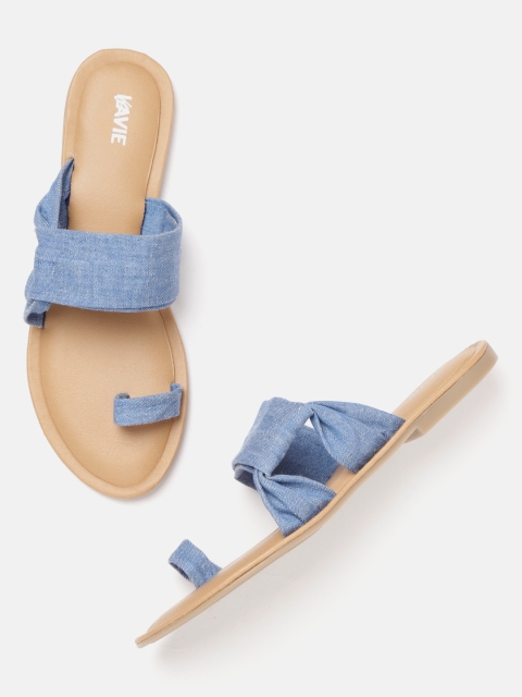 

Lavie Women Blue Solid Chambray One Toe Flats