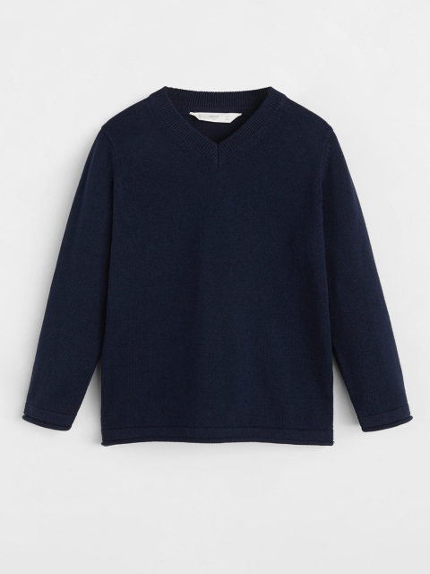 

Mango Kids Boys Navy Blue Solid Pullover