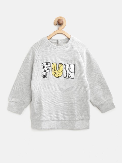

Mango Kids Boys Grey Melange Applique Sweatshirt