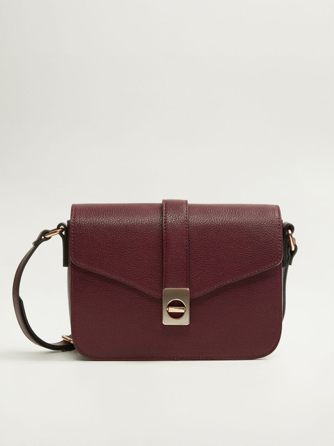 

MANGO Burgundy Solid Sling Bag