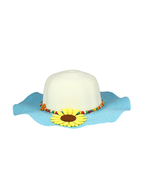 

FabSeasons Girls Blue & White Hat