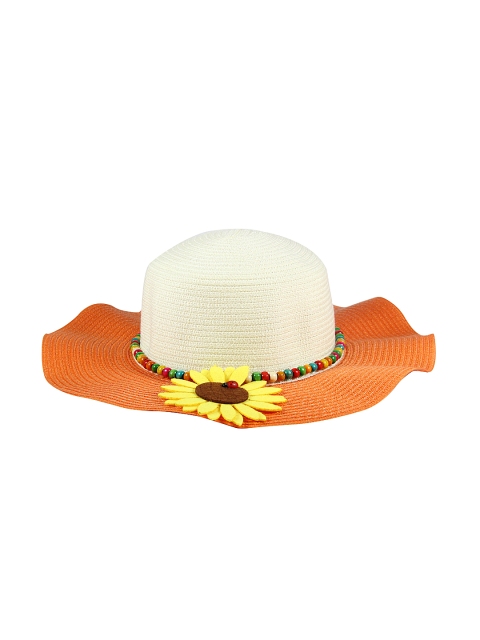 

FabSeasons Girls Orange & White Hat