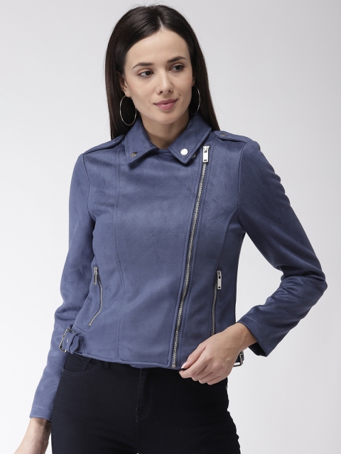 

Marks & Spencer Women Navy Blue Solid Tailored Jacket