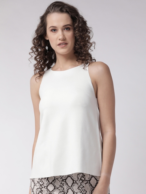 

Marks & Spencer Women White Solid A-Line Top