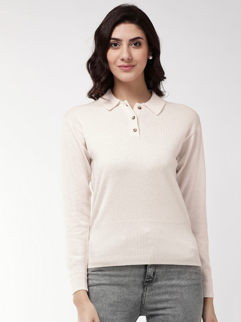 

Marks & Spencer Women Off-White Solid Sweater