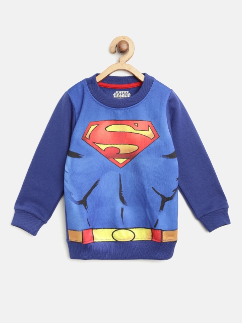 

Eteenz Boys Blue & Red Superman Print Sweatshirt