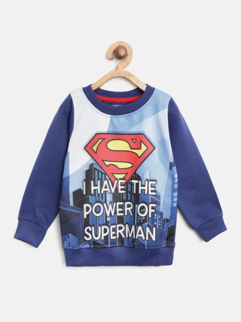 

Eteenz Boys Blue Superman Print Sweatshirt