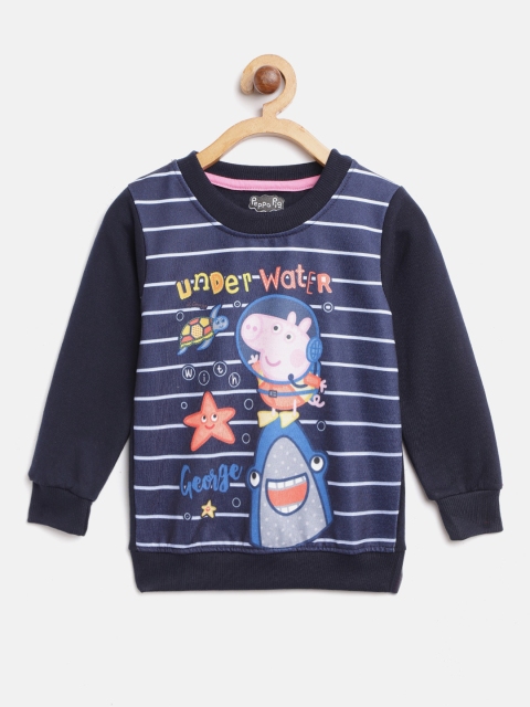 

Eteenz Boys Navy Blue Printed Sweatshirt