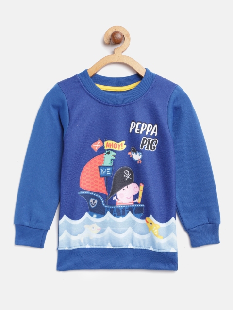

Eteenz Boys Blue Printed Sweatshirt