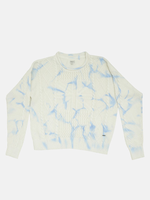 

Pepe Jeans Women Beige Abstract Printed Pullover Sweater
