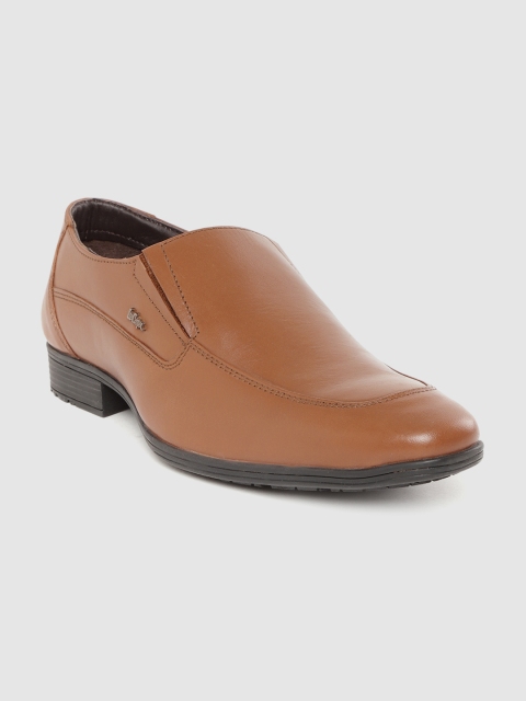 

Lee Cooper Men Tan Brown Solid Formal Leather Slip-Ons