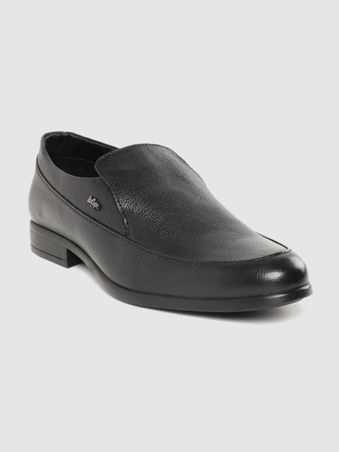 

Lee Cooper Men Black Solid Formal Leather Slip-Ons