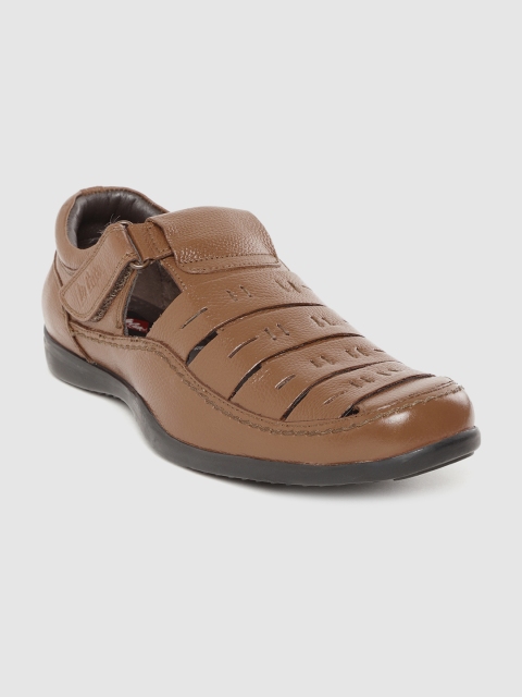 

Lee Cooper Men Brown Solid Leather Shoe Style Sandals