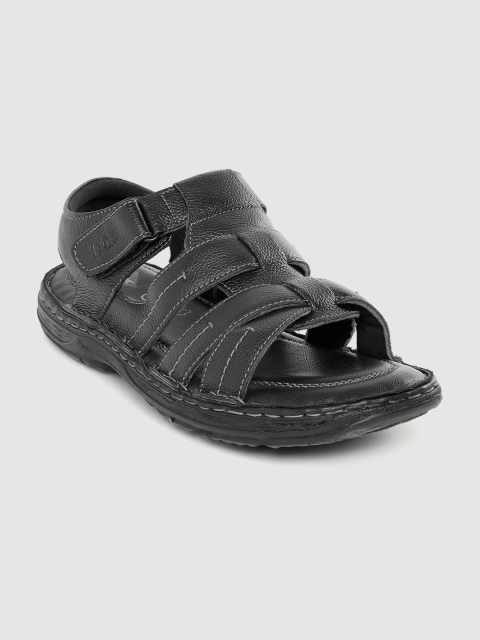 

Lee Cooper Men Black Solid Leather Fisherman Sandals