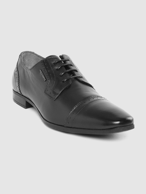 

Lee Cooper Men Black Solid Leather Formal Derbys