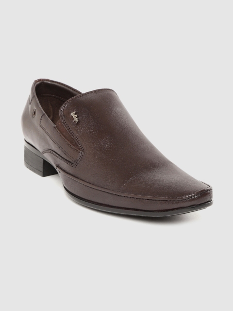 

Lee Cooper Men Coffee Brown Solid Formal Leather Slip-Ons